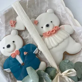 Набор пряничных мишек большого размера "Жених и невеста. №2", 2 шт.